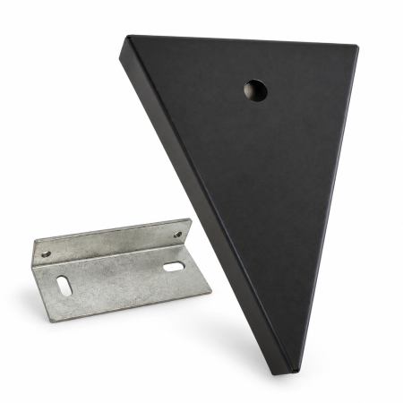 Triangular support for ceiling and wall 100 × 150 × 20 mm with rear support