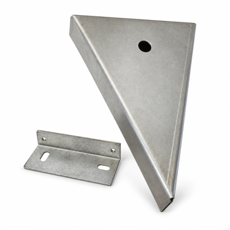 Triangular support for ceiling and wall 100 × 150 × 20 mm with rear support