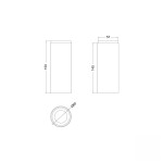 Cylindrical wooden lampshade Ø60 × 150 mm with E14 lamp holder