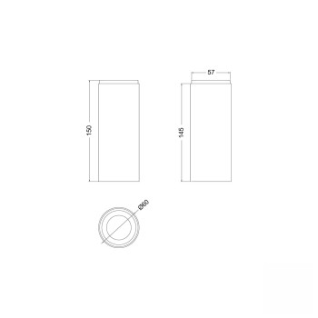 Cylindrical wooden lampshade Ø60 × 150 mm with E14 lamp holder