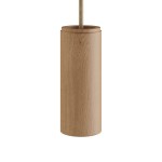 Cylindrical wooden lampshade Ø60 × 150 mm with E14 lamp holder