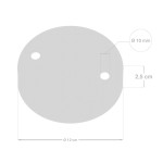 White metal support 120mm diameter and two outlets