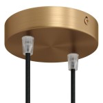 White metal support 120mm diameter and two outlets