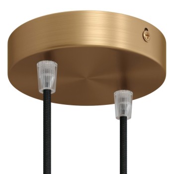 White metal support 120mm diameter and two outlets