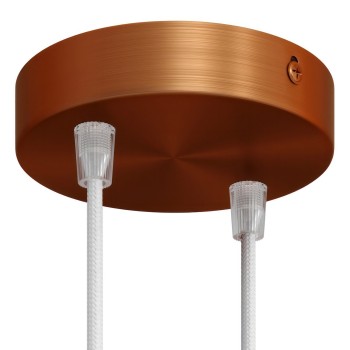 White metal support 120mm diameter and two outlets