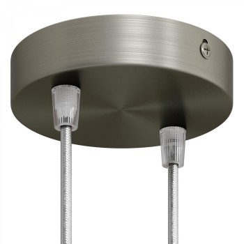 White metal support 120mm diameter and two outlets