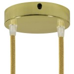 White metal support 120mm diameter and two outlets