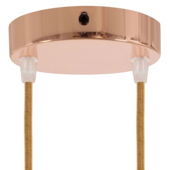 White metal support 120mm diameter and two outlets