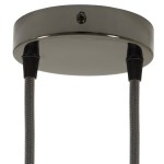 White metal support 120mm diameter and two outlets