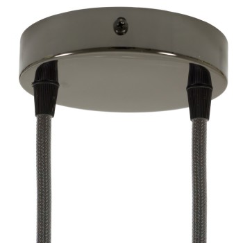 White metal support 120mm diameter and two outlets