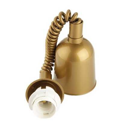 Adjustable gold pendant accessory that goes up and down.