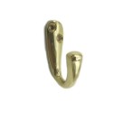 Individual brass finished hook for hanging lamps.