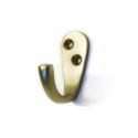 Individual brass finished hook for hanging lamps.