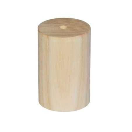 Smooth natural wood lamp holder cover for E27 type sockets