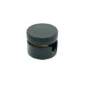 Black two-piece cable holder for walls and ceilings