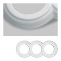 Porcelain frame for recessing three mechanisms