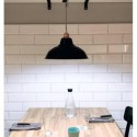Black industrial style hanging screen 300mm x 150mm