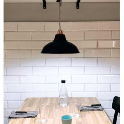 Black industrial style hanging screen 300mm x 150mm