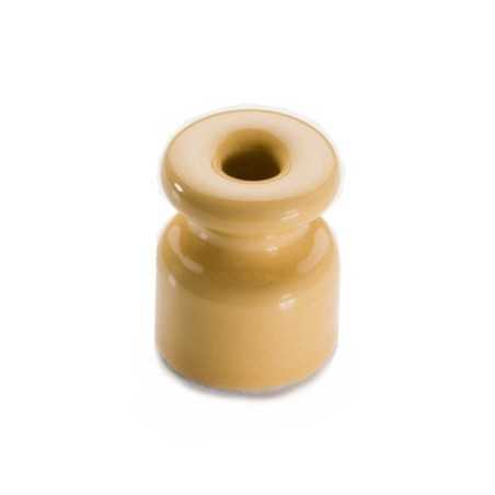 Large beige porcelain insulator for twisted cable
