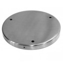 Metal support, matte steel, 250mm diameter, and three outlets