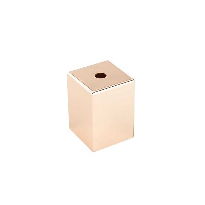 Square decorative metal lampshade E27 in copper color