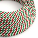 Decorative textile cable by the meter, Italian certified stamp.