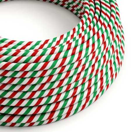 Decorative textile cable by the meter, Italian certified stamp.
