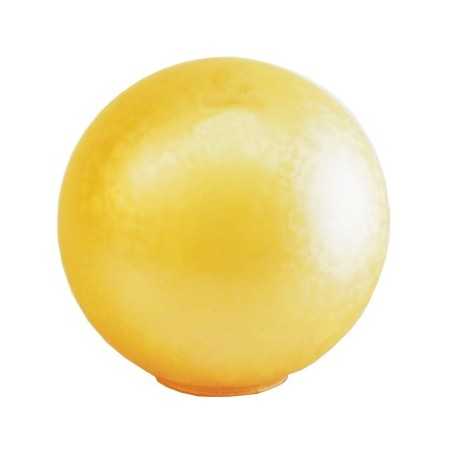 Amber mother-of-pearl crystal ball 140mm diameter, 55mm mouth
