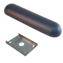 Black oval metal support, 250mm long x 65mm wide