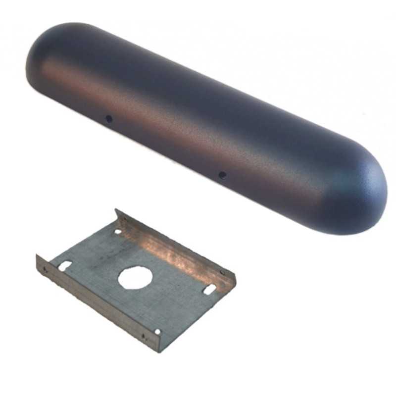 Black oval metal support, 250mm long x 65mm wide