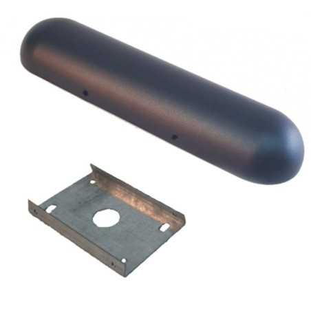 Black oval metal support, 250mm long x 65mm wide