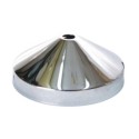 Bright chrome metal support of 90mm conical and one outlet
