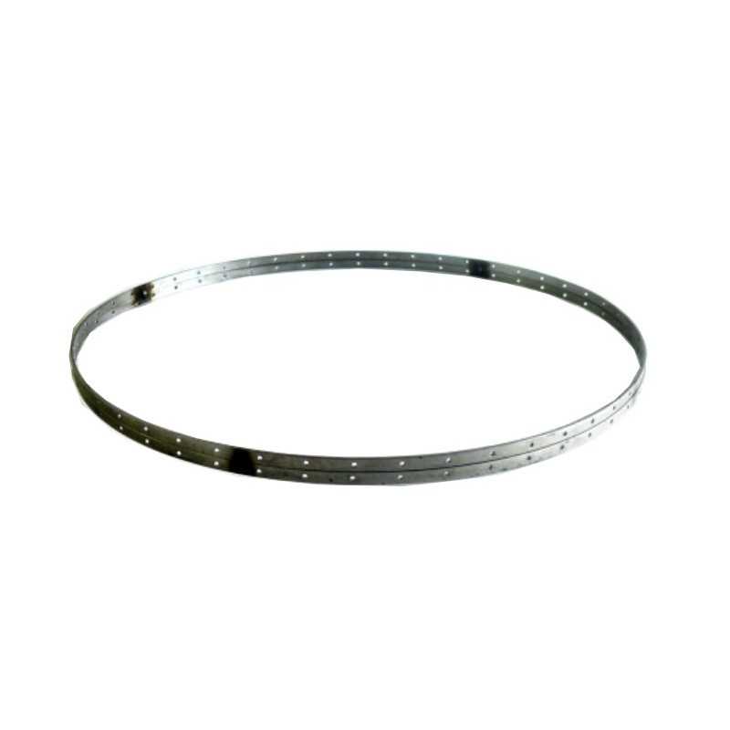 A 300mm raw iron frame with 100 holes.