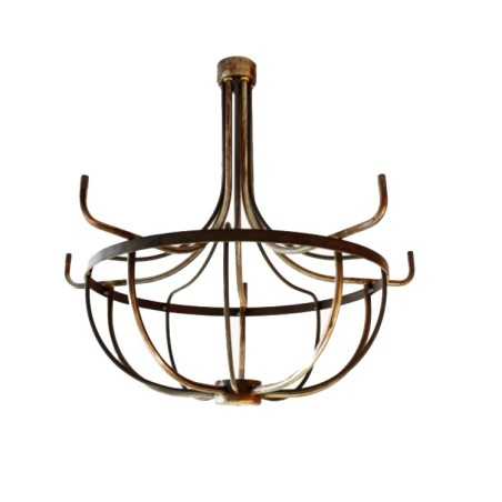 Raw iron frame for making a 5-light lamp