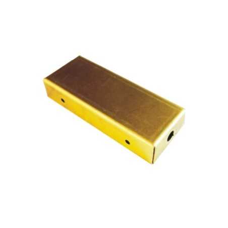 Brass-plated metal support 130mm x 50mm x 26mm