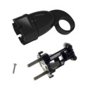 Rubber Schuko type plug 10/16A black color