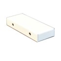 Metal support in white color, 130mm x 50mm x 26mm