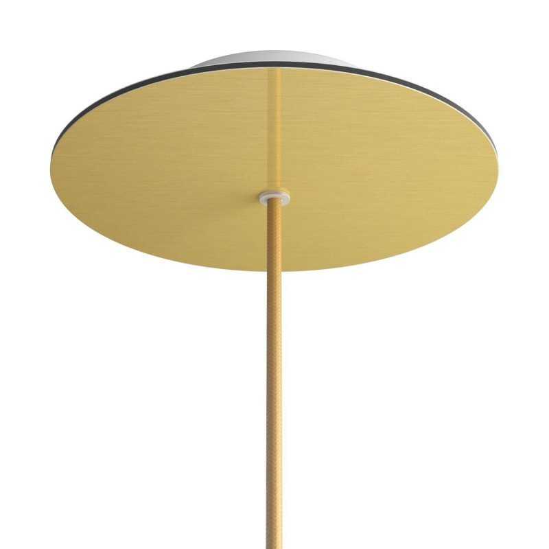 Metal support in brass color, 200mm long with one hole.