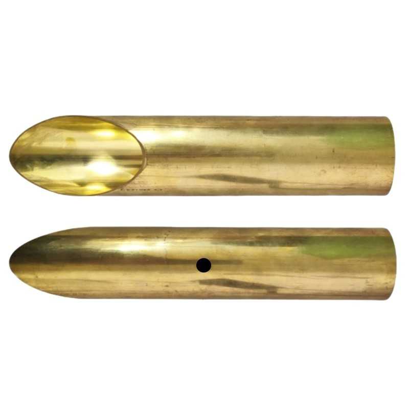 Brass tube mitered 290mm wide x 60mm diameter