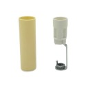 Ivory-colored smooth and short candle-shaped cover, 60mm.