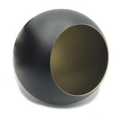 Industrial style black and gold ball lampshade 120mm