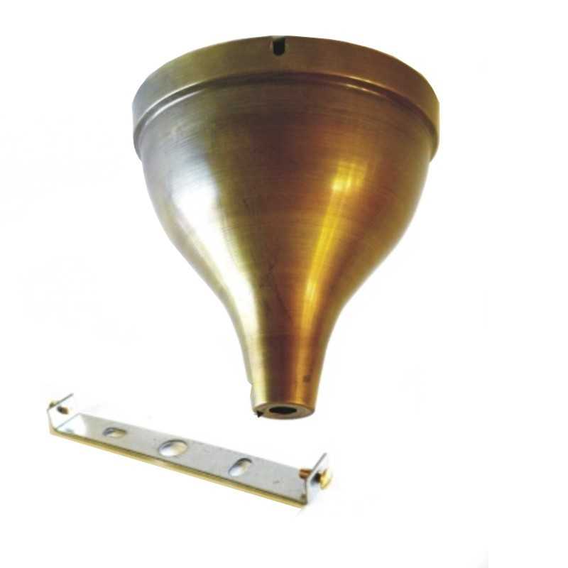 Ceiling support in pear shape Ø120X125.35H Brass