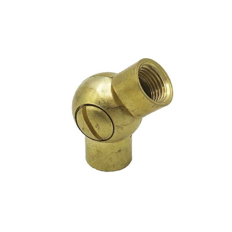Brass lamp holder with screw, 24mm high