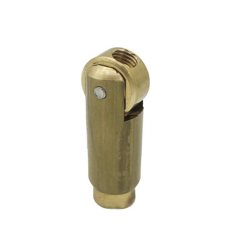 Semi-articulated brass knuckle joint with a 10/100 pitch and 8 metric size.