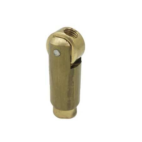 Semi-articulated brass knuckle joint with a 10/100 pitch and 8 metric size.