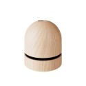 E27 threaded lamp holder with natural wood washers