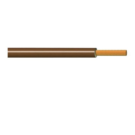 Single-core Teflon cable, brown color, section 1 x 0.50 mm2
