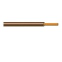 Single-core Teflon cable, brown color, section 1 x 0.75 mm2