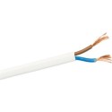 Flat white cable hose 2 x 0