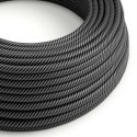 Decorative textile cable by the meter approved graphite